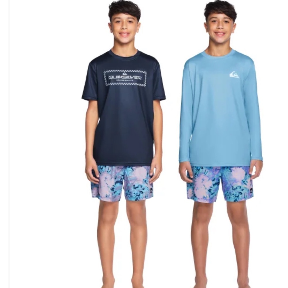NWT. Quiksilver Youth 3-piece Swim Set. Size XL 18/20